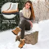 ASKSA Damen Boots Warme Geftert Stiefeletten Frauen Produktbild-Vorschau 2