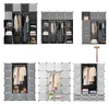 Vigevee Kleiderschrank Steckschrank 20 Fächer 175x140x35 cm Produktbild-Vorschau 1