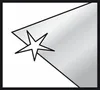 A close-up of a cutting disc with a starburst effect, on a white and gray background. Podgląd zdjęcia produktu