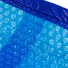 A close-up view of a blue bubble wrap material, likely a pool cover. Produktbild-Vorschau