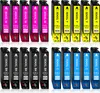 A collection of ink cartridges arranged in rows on a white background. Produktbild-Vorschau