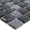 Glas Naturstein Mosaikfliesen Zekova Schwarz Grau Produktbild-Vorschau 1