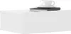 A white floating nightstand with a book and a cup of coffee on top. Anteprima dell’immagine prodotto