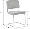 Lot de 2 chaises cantilever en velours côtelé terracotta Voir les images du produit 9