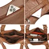Hobo Handtasche aus Kunstleder Vintage Damen Khaki Produktbild-Vorschau 6
