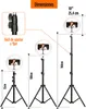Diagram showing different sizes of ring lights with measurements. Produktbild-Vorschau