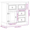 vidaXL Credenza  80x40x75 cm in legno di pino massiccio Anteprima dell’immagine prodotto 9