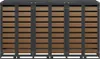 vidaXL Carrello portacestini per 3 contenitori 204 x 77,5 x Anteprima dell’immagine prodotto 7