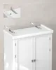 An illustration showing how to attach brackets to the top of a white cabinet, possibly for wall mounting. Náhled obrázku produktu