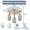ZMH LED Deckenstrahler 3 Flammig Deckenleuchte Modern GU10 Produktbild-Vorschau 6