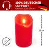 4x LED Echtwachs Kerzen Set mit Timer schwarzer Docht Produktbild-Vorschau 2