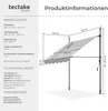 tectake® Klemmmarkise mit Handkurbel einfache Montage Produktbild-Vorschau 5