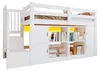 Hoogslaper 90x200 cm met opbergtrap, kasten, open vakken, Productafbeelding-voorbeeld 4