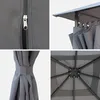 Tettoia + tende per pergolato Elusa 3x3m, Grigio Anteprima dell’immagine prodotto 2