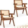 Two wooden chairs with woven seats and backs are shown against a white background. Produktbild-Vorschau