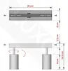 LUXOLAR Lampa sufitowa 2-punktowa ruchoma GU10 LED 25W – Podgląd zdjęcia produktu 7