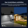 A split image showing a house at night, with one side in infrared and the other in color night vision. Produktbild-Vorschau