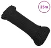 vidaXL Bootsseil Schwarz 3 mm 25 m Polypropylen Produktbild-Vorschau 6