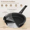 10-TLG Topfset Induktion mit Abnehmbarer Griff,Pfanne Produktbild-Vorschau 4