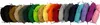 A row of round cushions in various colors, laid out side-by-side. Produktbild-Vorschau