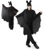 Erwachsenenkostüm Fledermaus – schwarzer Overall mit Produktbild-Vorschau 2