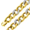 Panzerarmband Gelbgold Weißgold 333 8K weiße Zirkonia 19 Produktbild-Vorschau 1