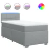 Boxspringbett mit Matratze Hellgrau 90x200 cm Stoff, Produktbild-Vorschau 2