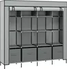 Stoffschrank Kleiderschrank mit Kleiderstange 10 Fächer 4 Produktbild-Vorschau 1