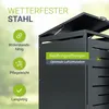 Juskys Mülltonnenbox Arel 4er - Metall Gartenbox - Produktbild-Vorschau 4