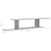 vidaXL Étagère TV murale gris béton 125x18x23 cm Bois Voir les images du produit 14