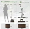 Diagram showing the dimensions of a plant stand with a silhouette of a person for scale. Podgląd zdjęcia produktu