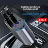 120W Auto USB Schnellladegerät 4 Port mit ausziehbarem Produktbild-Vorschau 3