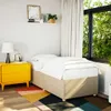 vidaXL Bettgestell ohne Matratze Creme 90x190 cm Stoff Produktbild-Vorschau 2
