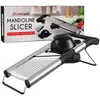 A mandoline slicer and its packaging are shown against a white background. Produktbild-Vorschau