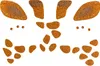 Oblique Unique Giraffe Gesicht Sticker Set Tiergesicht Produktbild-Vorschau 3