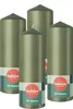 Bolsius 4er Set glatte StumpenKerzen, 20cm, grün Produktbild-Vorschau 1