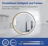 Heilmetz Spiegel 70cm Runder LED-Badspiegel in schwarzem Produktbild-Vorschau 4