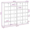 vidaXL CD Regal 2 Stk. Altholz 60 x 17 x 92 cm Produktbild-Vorschau 8