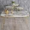Luxus Couchtisch Set 4-Teilig Marmor Design Schwarz Weiß Produktbild-Vorschau 1