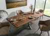 MASSIVMOEBEL24 Baumtisch Sheesham 260x100x77 grau gebeizt / Produktbild-Vorschau 2