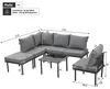 6-teiliges Garten-Lounge-Set Sitzgruppe mit verzinktem Produktbild-Vorschau 5
