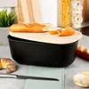 Portapane Nero con Coperchio Tagliere in Plastica di Alta Anteprima dell’immagine prodotto 16