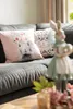 Clayre & Eef Kissenbezug 45x45 cm Rosa Weiß Polyester Produktbild-Vorschau 3