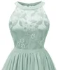 Damen Vintage Neckholder Floral Spitze Hi-Lo Rückenfrei Produktbild-Vorschau 4