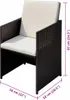 vidaXL Chaises de jardin 3 pcs Marron 56 x 52 x 87 cm Poly Voir les images du produit 2
