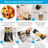 A collage of images demonstrating how to use a personal blender. Produktbild-Vorschau