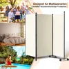 Jopassy Paravent auf Rollen 3 teilig Beige 263x181 cm Produktbild-Vorschau 6