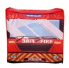 A close-up, front-facing view of a red fire truck play tent. Produktbild-Vorschau