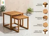 2er Garten Beistelltisch aus Akazienholz – Braun Produktbild-Vorschau 1