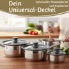 LS-LebenStil Universal Topfdeckel Glasdeckel Ø 18 20 22cm Produktbild-Vorschau 5